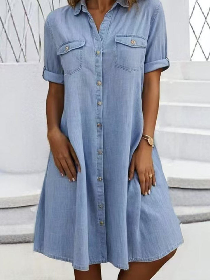 Patricia | Vestito Midi Casual in Denim